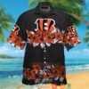 Cincinnati Bengals Hibiscus Flower Line Hawaiian Shirt