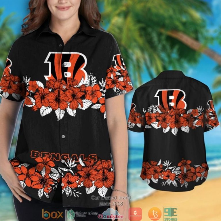 Cincinnati_Bengals_hibiscus_flower_line_Hawaiian_Shirt_short_1_2-768x768-1