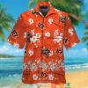 Cincinnati Bengals Hibiscus Pattern Orange Hawaiian Shirt