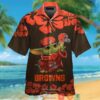 Cleveland Browns Baby Yoda Hibiscus Orange Hawaiian Shirt