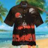 Cleveland Browns Black Coconut Island Orange Hawaiian Shirt