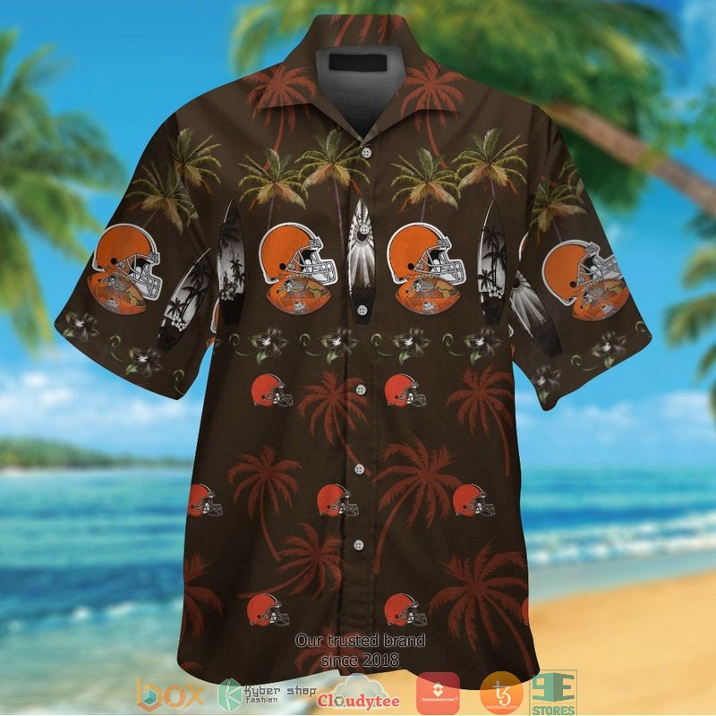 Cleveland Browns Coconut Brown Hawaiian Shirt Cleveland Browns Coconut Brown Hawaiian Shirt