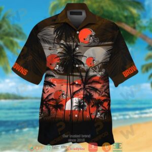 Cleveland Browns Coconut Island Sunset Hawaiian Shirt