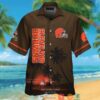 Cleveland Browns Coconut Island Night Moon Hawaiian Shirt