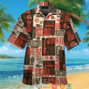 Cleveland Browns Fish Pineapple Pattern Hawaiian Shirt