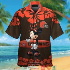 Cleveland Browns Minnie Mouse Hawaiian Shirt