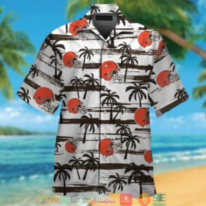 Cleveland Browns Coconut Pattern White Hawaiian Shirt