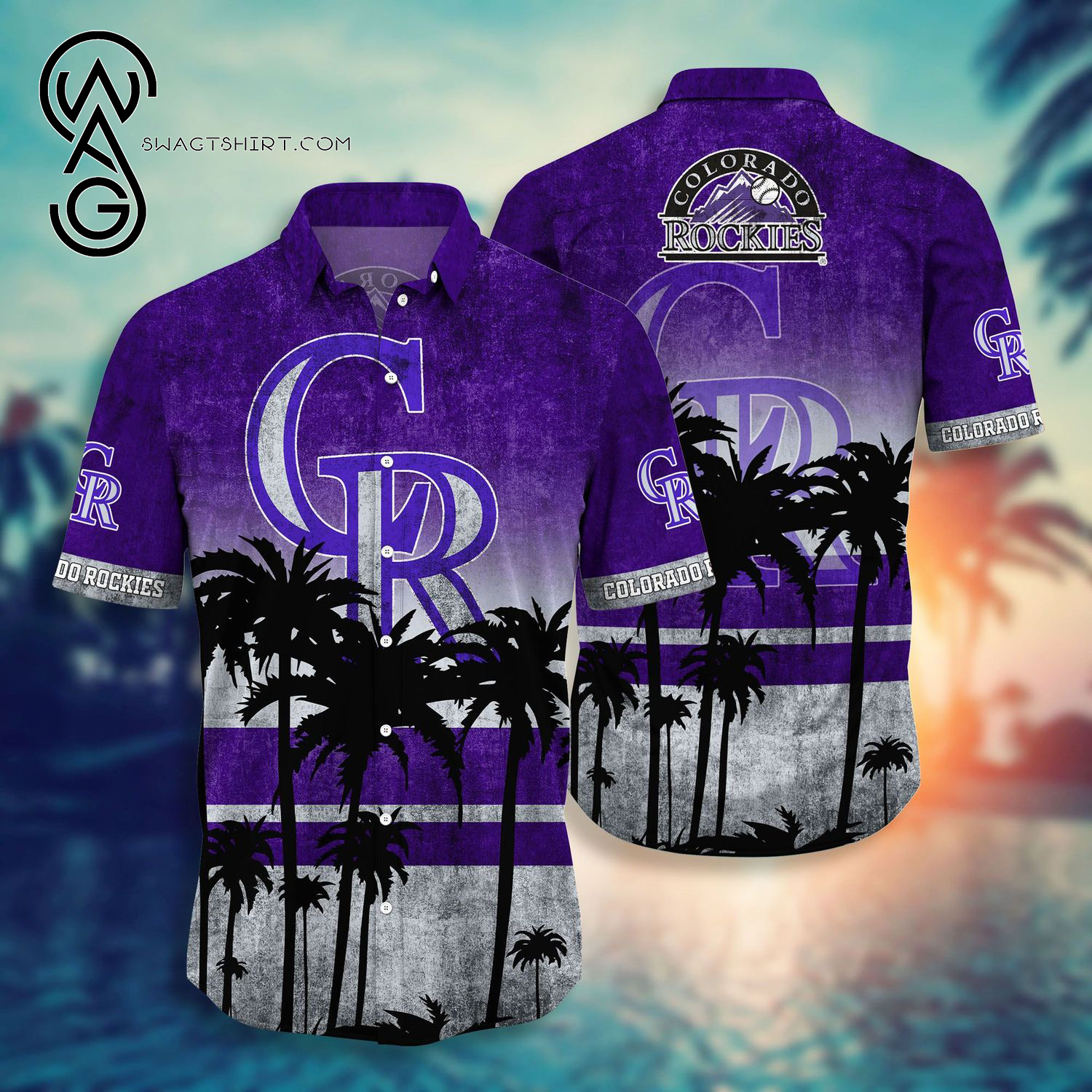 Colorado Rockies Baseball Team Combo Hawaiian Shirt And Shorts Colorado Rockies Baseball Team Combo Hawaiian Shirt And Shorts