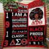 Custom Blanket Delta Sigma Theta Quilt Blanket - Quilt Blanket