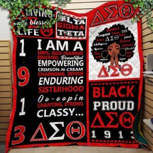 Custom Blanket Delta Sigma Theta Quilt Blanket - Quilt Blanket