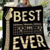 Custom Quilt Guitarist Best Dad Ever D A D Chord Quilt Gift For Dad Premium Quilt Blanket Size Throw