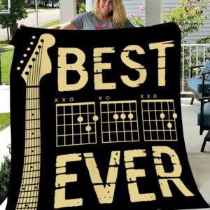 Custom Quilt Guitarist Best Dad Ever D A D Chord Quilt Gift For Dad Premium Quilt Blanket Size Throw