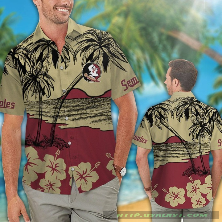 Florida State Seminoles Hibiscus Hawaiian Shirt Beach Short Florida State Seminoles Hibiscus Hawaiian Shirt Beach Short