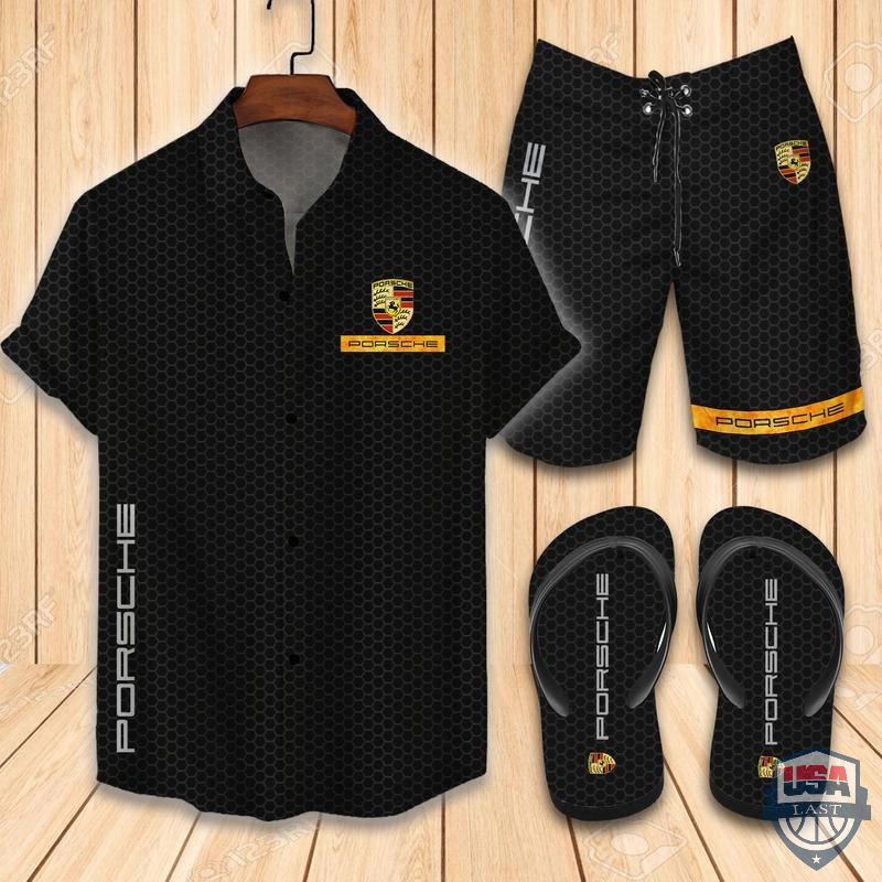 Porsche Hawaiian Shirt Beach Short And Flip Flops 03 Porsche Hawaiian Shirt Beach Short And Flip Flops 03