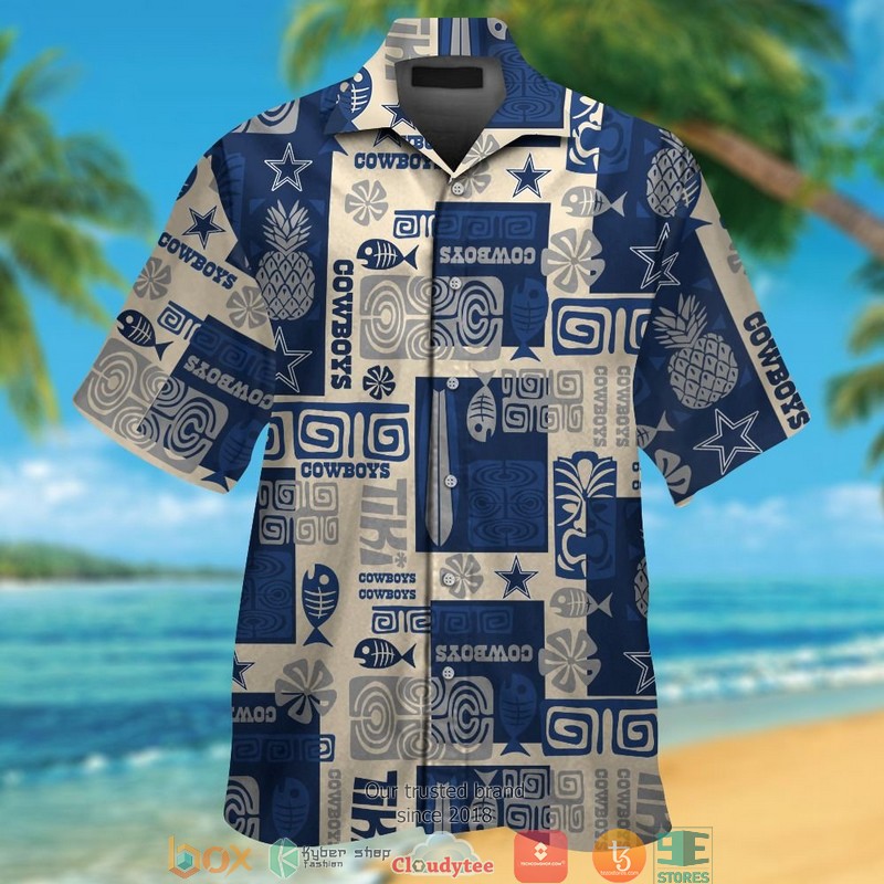 Dallas Cowboys Fish Pineapple Pattern Hawaiian Shirt Dallas Cowboys Fish Pineapple Pattern Hawaiian Shirt