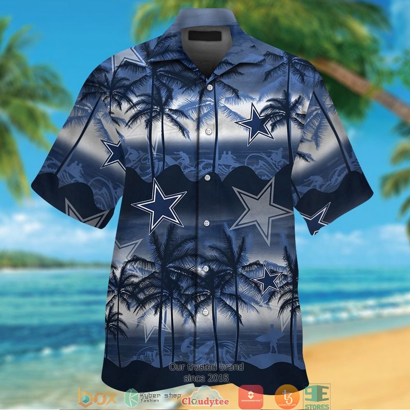 Dallas Cowboys Coconut Island Navy Hawaiian Shirt Dallas Cowboys Coconut Island Navy Hawaiian Shirt
