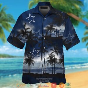 Dallas Cowboys Coconut Island Navy Ocean Hawaiian Shirt
