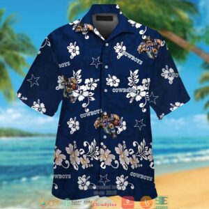 Dallas Cowboys Hibiscus Flower Hawaiian Shirt