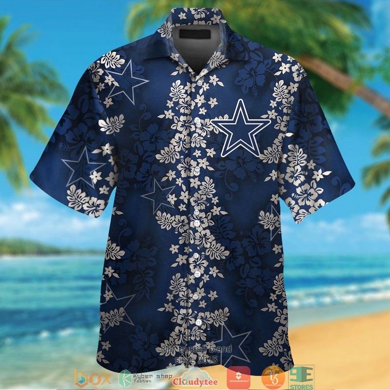 Dallas Cowboys Hibiscus Flowers Pattern Hawaiian Shirt Dallas Cowboys Hibiscus Flowers Pattern Hawaiian Shirt