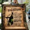 Daughter Quilt My Dear Daughter If Fate Whispers To You Dad Witch Halloween Premium Quilt Blanket Size Throw