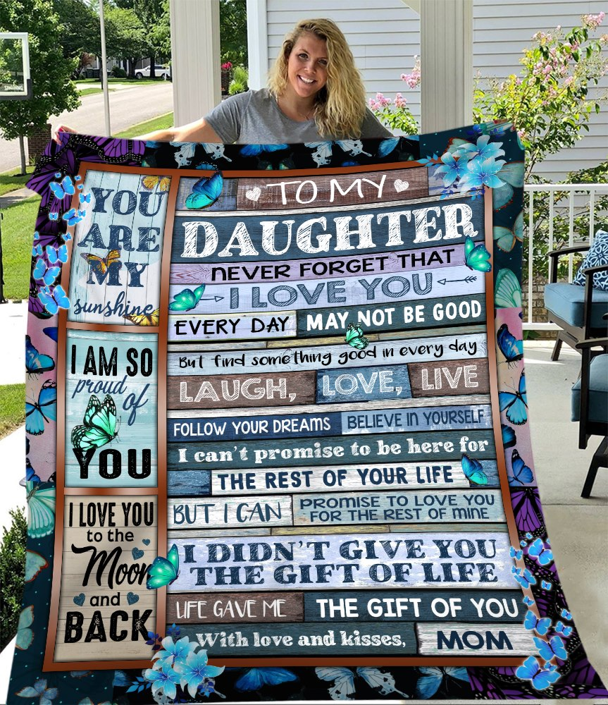 Daughter Quilt To My Daughter Never Forget That Mom Butterflies Premium Quilt Blanket Size Throw Daughter Quilt To My Daughter Never Forget That Mom Butterflies Premium Quilt Blanket Size Throw