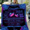 Daughter Quilt To My Daughter Wherever Your Journey Mom Black Premium Quilt Blanket Size Throw