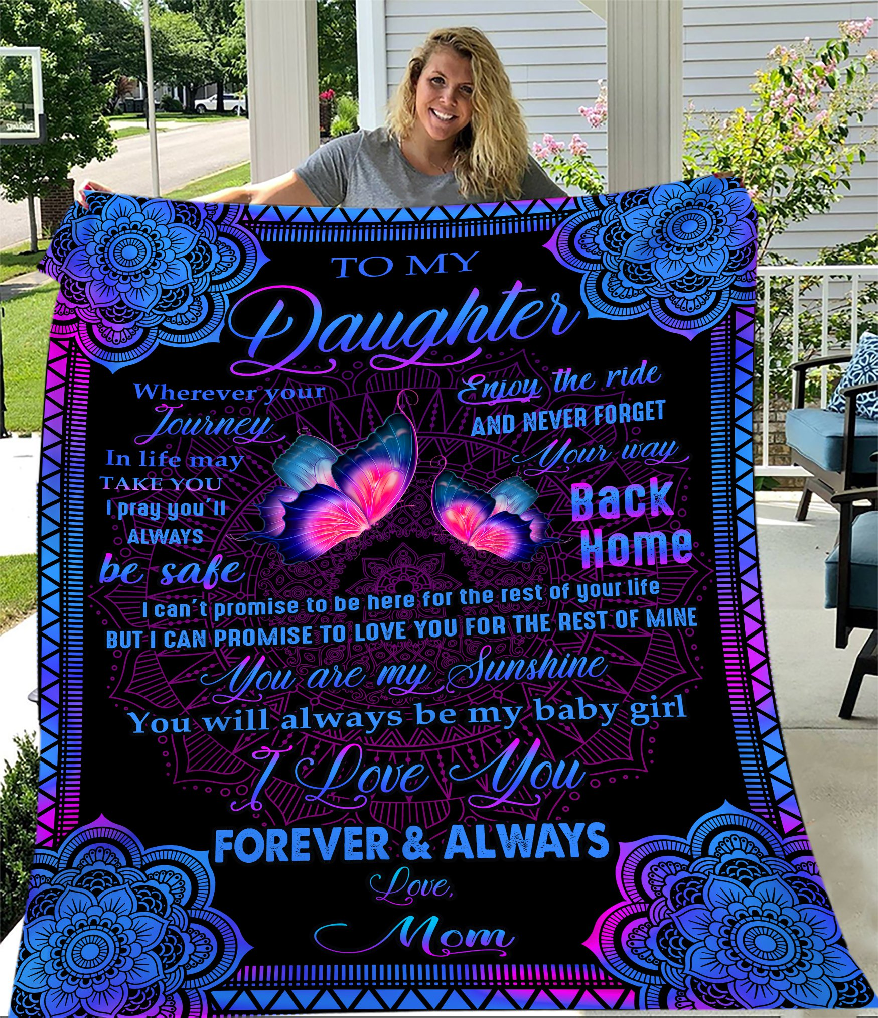 Daughter Quilt To My Daughter Wherever Your Journey Mom Black Premium Quilt Blanket Size Throw Daughter Quilt To My Daughter Wherever Your Journey Mom Black Premium Quilt Blanket Size Throw