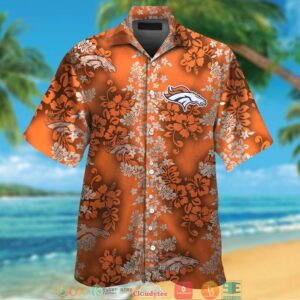 Denver Broncos Hibiscus Flower Pattern Hawaiian Shirt