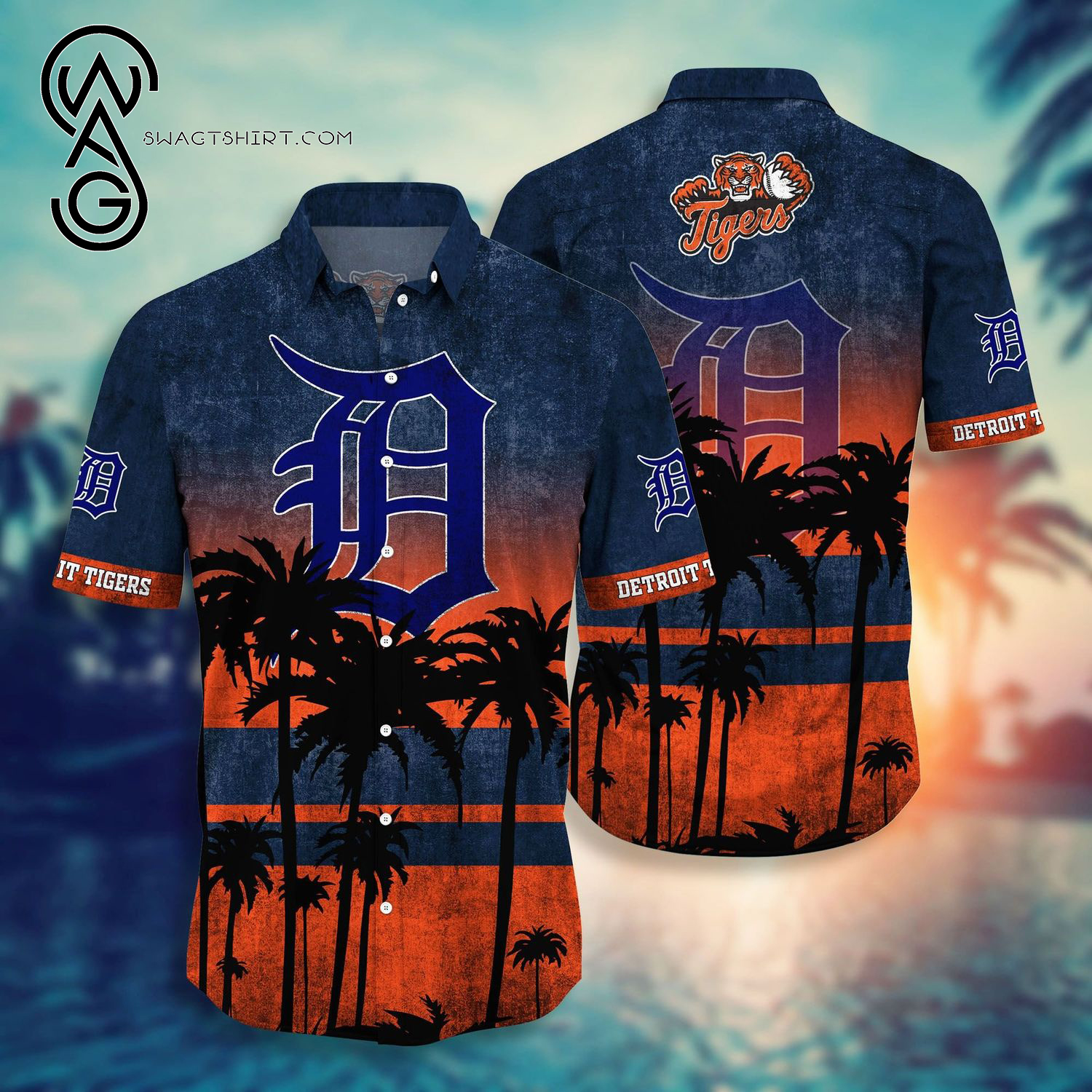 Detroit Tigers Baseball Team Combo Hawaiian Shirt And Shorts Detroit Tigers Baseball Team Combo Hawaiian Shirt And Shorts