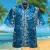 Detroit Lions Hibiscus Blue White Hawaii Shirt