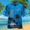 Detroit Lions Blue Palm Tree Hawaii Shirt