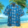 Detroit Lions Logo Tropical Plant Blue Hawaii Shirt