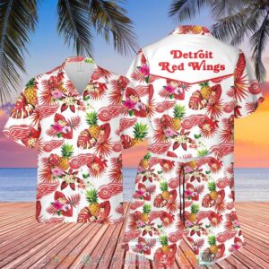 Detroit Red Wings Nhl Pineapple Hawaiian Shirt