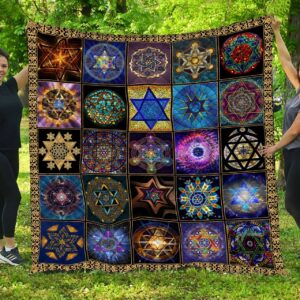 Diq1508001-Die1508001-Star Of David-Quilt Bed Set & Quilt Blanket