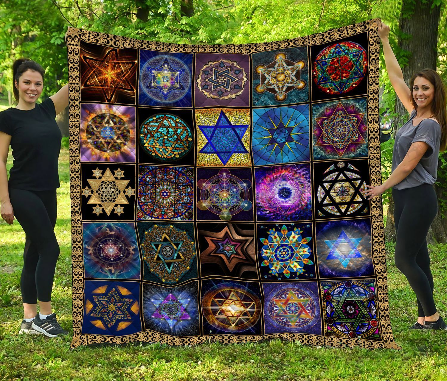 Diq1508001-Die1508001-Star Of David-Quilt Bed Set & Quilt Blanket Diq1508001-Die1508001-Star Of David-Quilt Bed Set & Quilt Blanket