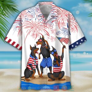 Dobermann Independence Day Is Coming Hawaiian Shirt