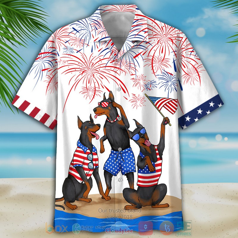 Dobermann Independence Day Is Coming Hawaiian Shirt Dobermann Independence Day Is Coming Hawaiian Shirt