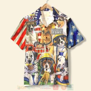 Dog With Fire Equipment Personalized Hawaiian Shirt