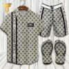 Dolce And Gabbana Logo Hawaiian Shirt Beach Shorts And Flip Flops