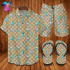 Doraemon And Gucci Full Print Hawaiian Shirt Beach Shorts And Flip Flops