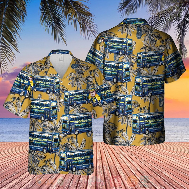 Double-Decker Megabus Hawaiian Shirt Double-Decker Megabus Hawaiian Shirt
