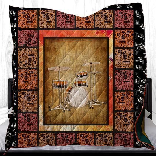 Drum Set Quilt Blanket 3D Quilt Blanket 1511-05 Drum Set Quilt Blanket 3D Quilt Blanket 1511-05