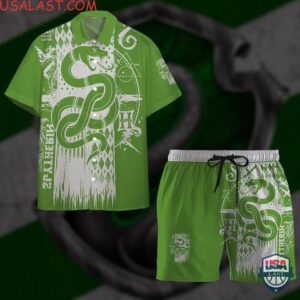 Harry Potter Slytherin House Hawaiian Shirts Beach Shorts