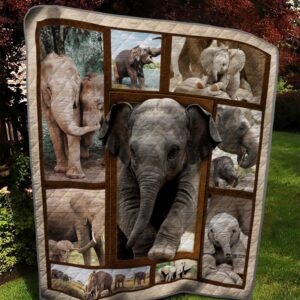 Elephants Quilt Cuflt