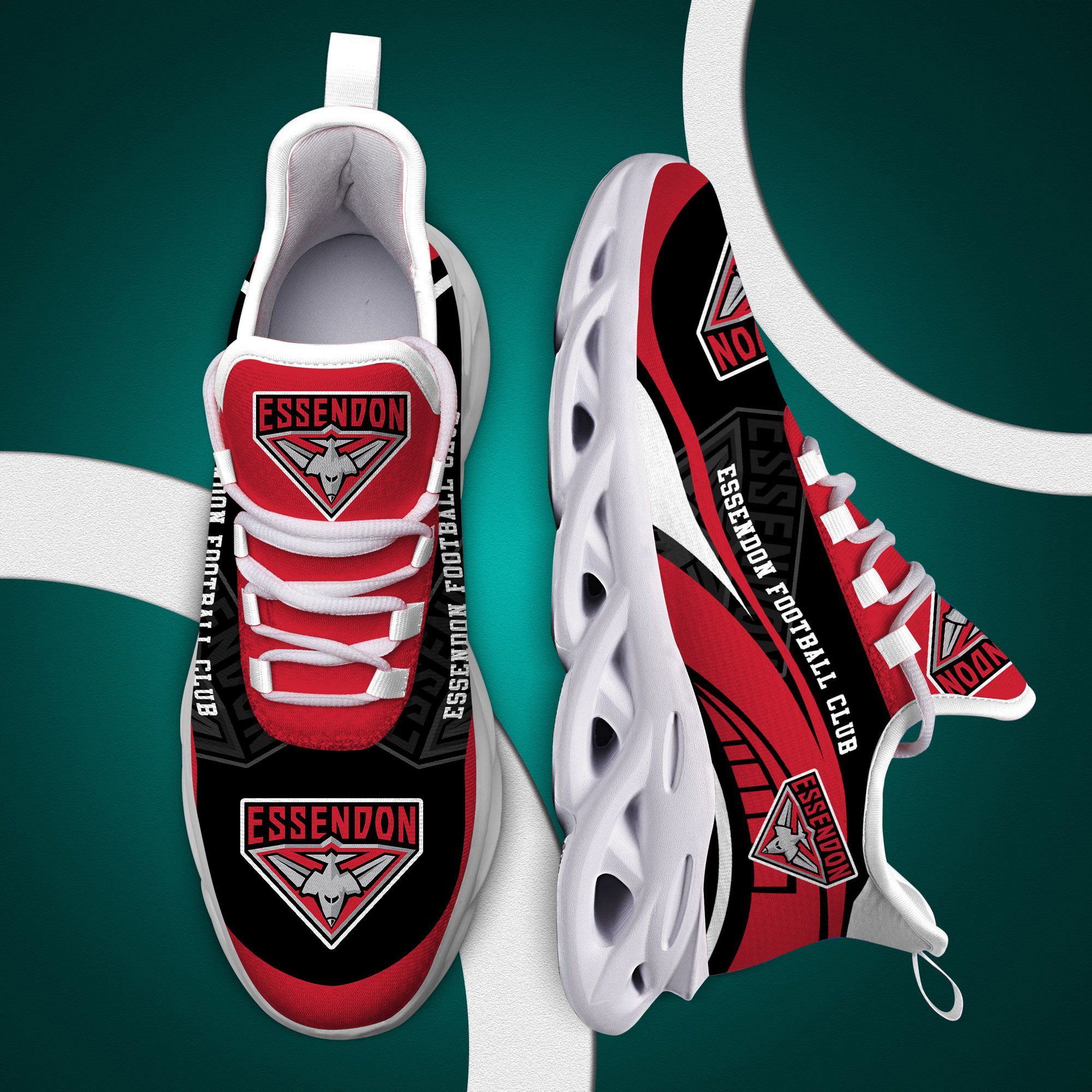 Essendon Afl Clunky Max Soul Shoes Essendon Afl Clunky Max Soul Shoes