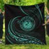 FamilyGater Quilt - Hawaii Coat Of Arms Premium Quilt - Turquoise - Frida Style - AH J91