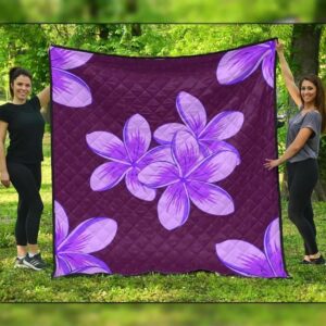 FamilyGater Quilt - Hawaii Plumeria Simple Premium Quilts - AH - J4C
