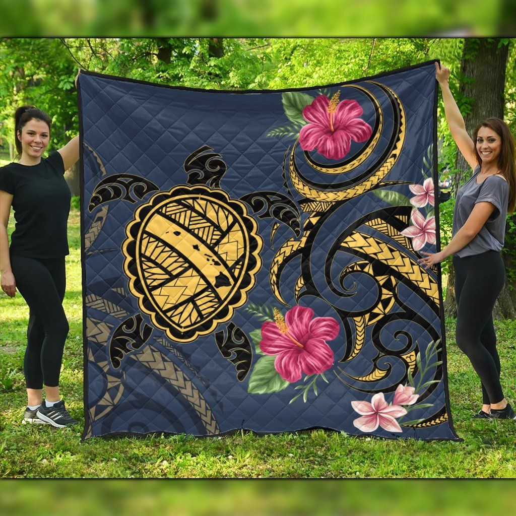 FamilyGater Quilt - Hawaii Polynesian Turtle Hibiscus Plumeria Premium Quilts - Nane Style - AH - J4C FamilyGater Quilt - Hawaii Polynesian Turtle Hibiscus Plumeria Premium Quilts - Nane Style - AH - J4C
