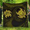 FamilyGater Quilt - Hawaii Polynesian Turtle Premium Quilt Yellow - AH - J7