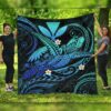 FamilyGater Quilt - Hawaii Turtle Polynesian Premium Quilts - Nane Style Turquoise - AH - J4C